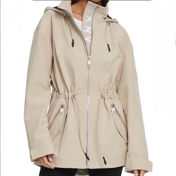 Dkny Jackets & Blazers - DKNY Hooded Mesh Back Anorak Jacket//Chino/M▪️
